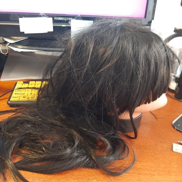 NEW ! Long Hair 29 inch Curly Wig Black